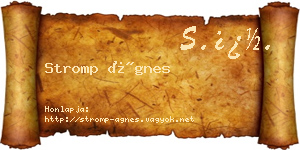 Stromp Ágnes névjegykártya